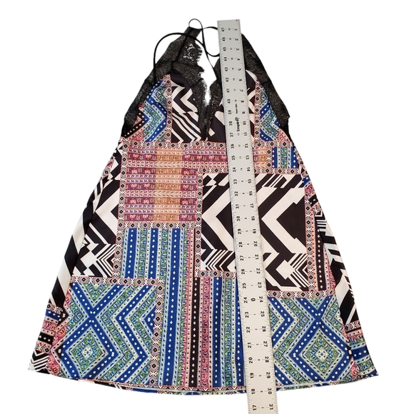 Victoria's Secret Babydoll Womens Size Small Multi Geo Pattern Adjustable Straps - Picture 9 of 11